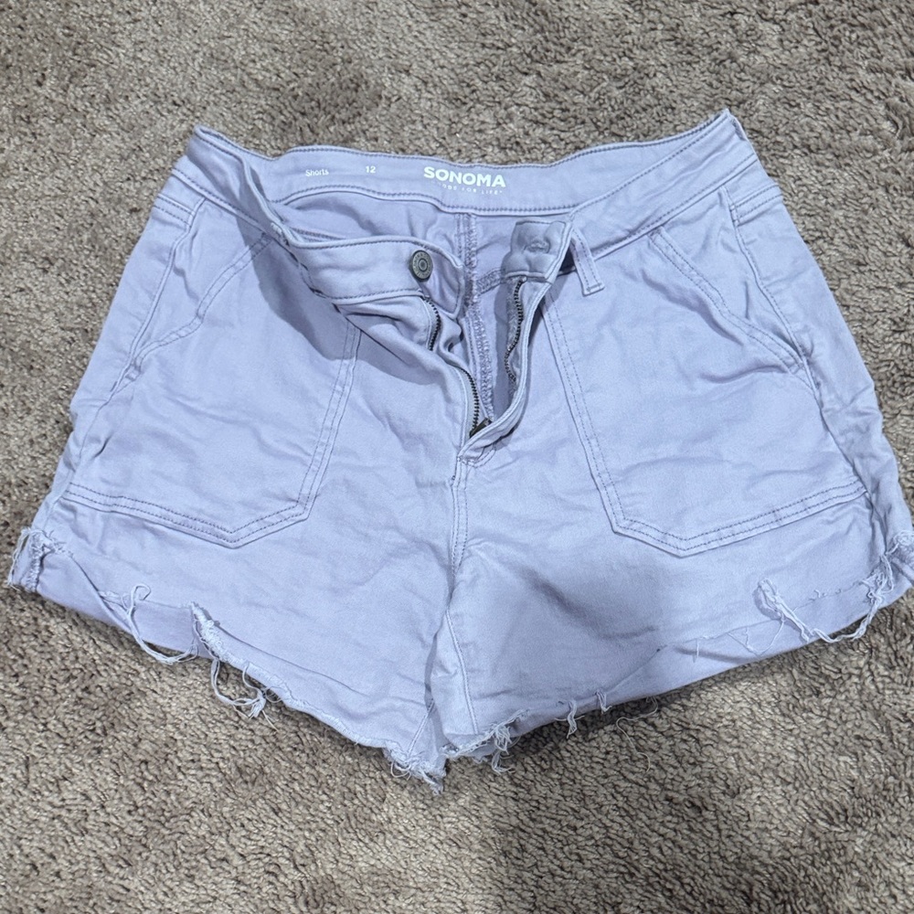 Sonoma Women's Light Gray Jean Shorts